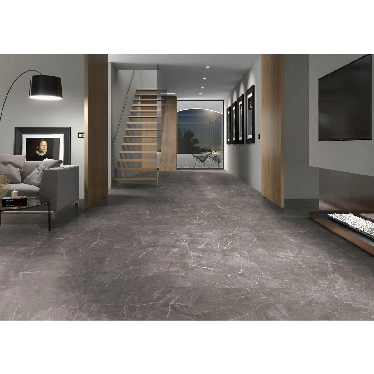 Cerámica Marmolada Lumiere Gris 60x60 2.50m2, marca SAN LORENZO - Foto Principal