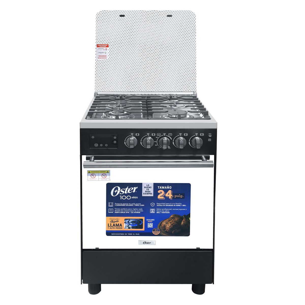 OSTER - Cocina Oster a Gas 4 Quemadores OSPGSGC24042GRIBM.