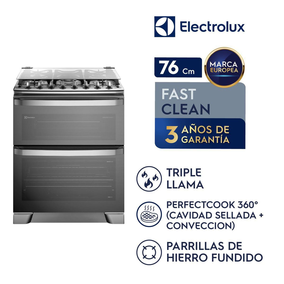 Electrolux - Cocina a Gas 5 Platos F5EDG