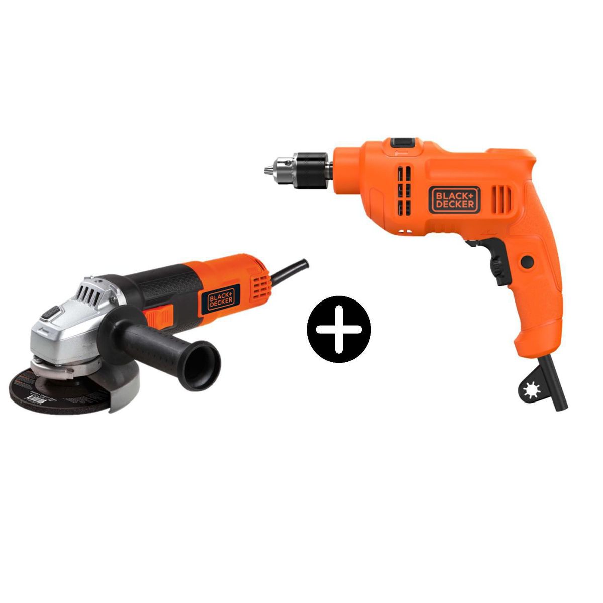 BLACK+DECKER - Taladro Percutor Impac + Amoladora Angular