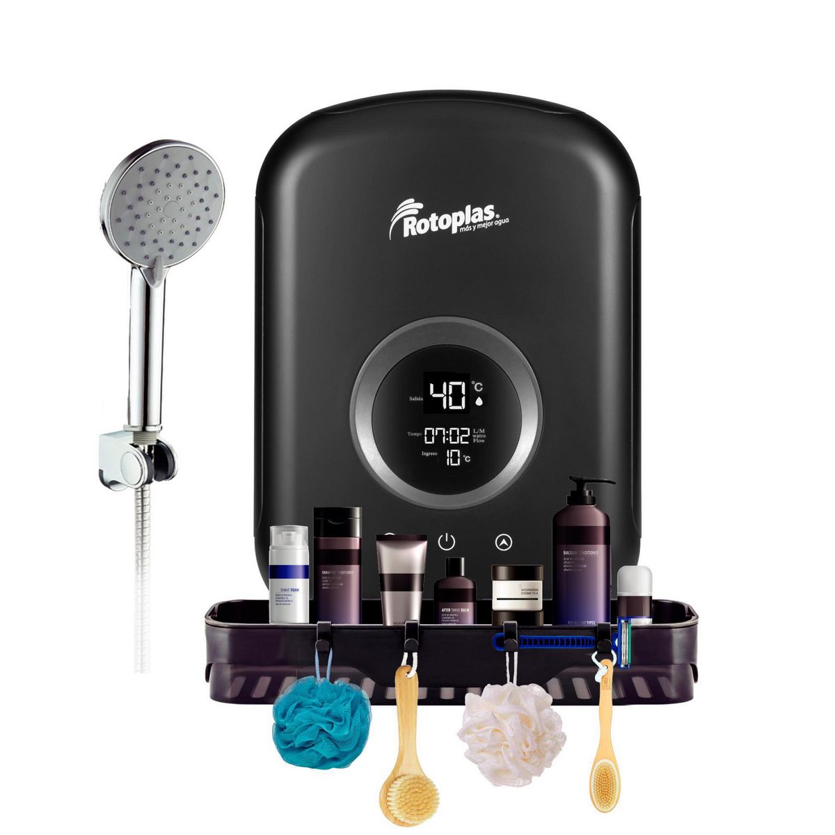 ROTOPLAS - Rapiducha Eléctrica Rotoplas Sensation Max Black 5500W