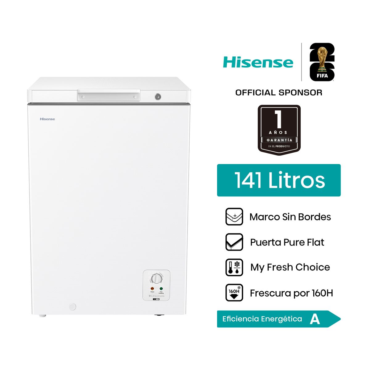 Hisense - Congelador 141 Litros FT145N1AWP1