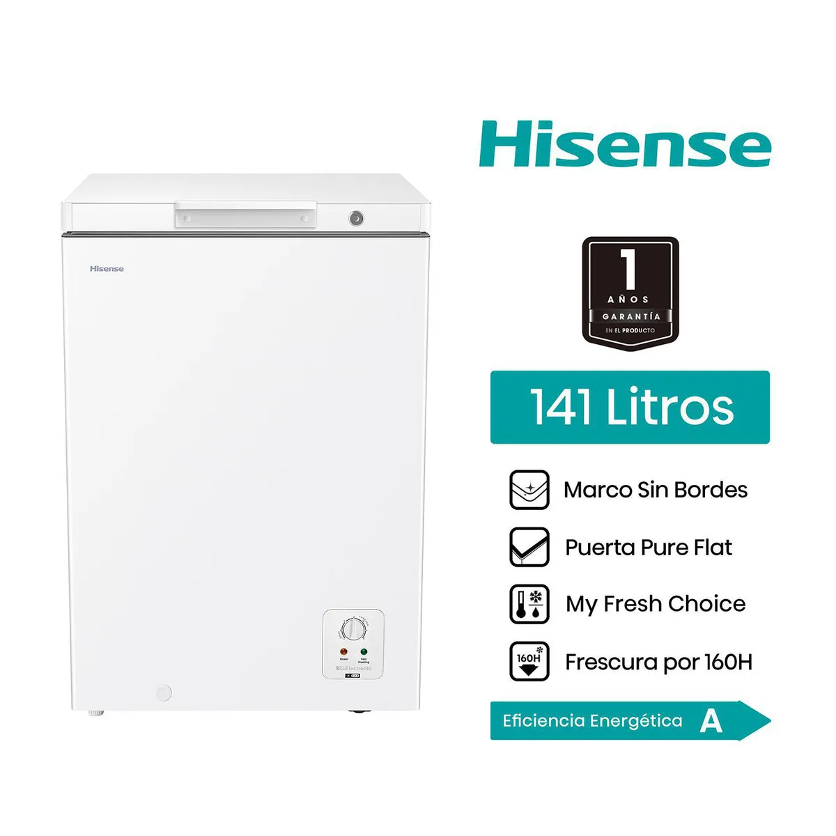 Hisense - Congelador 141 Litros FT145N1AWP1