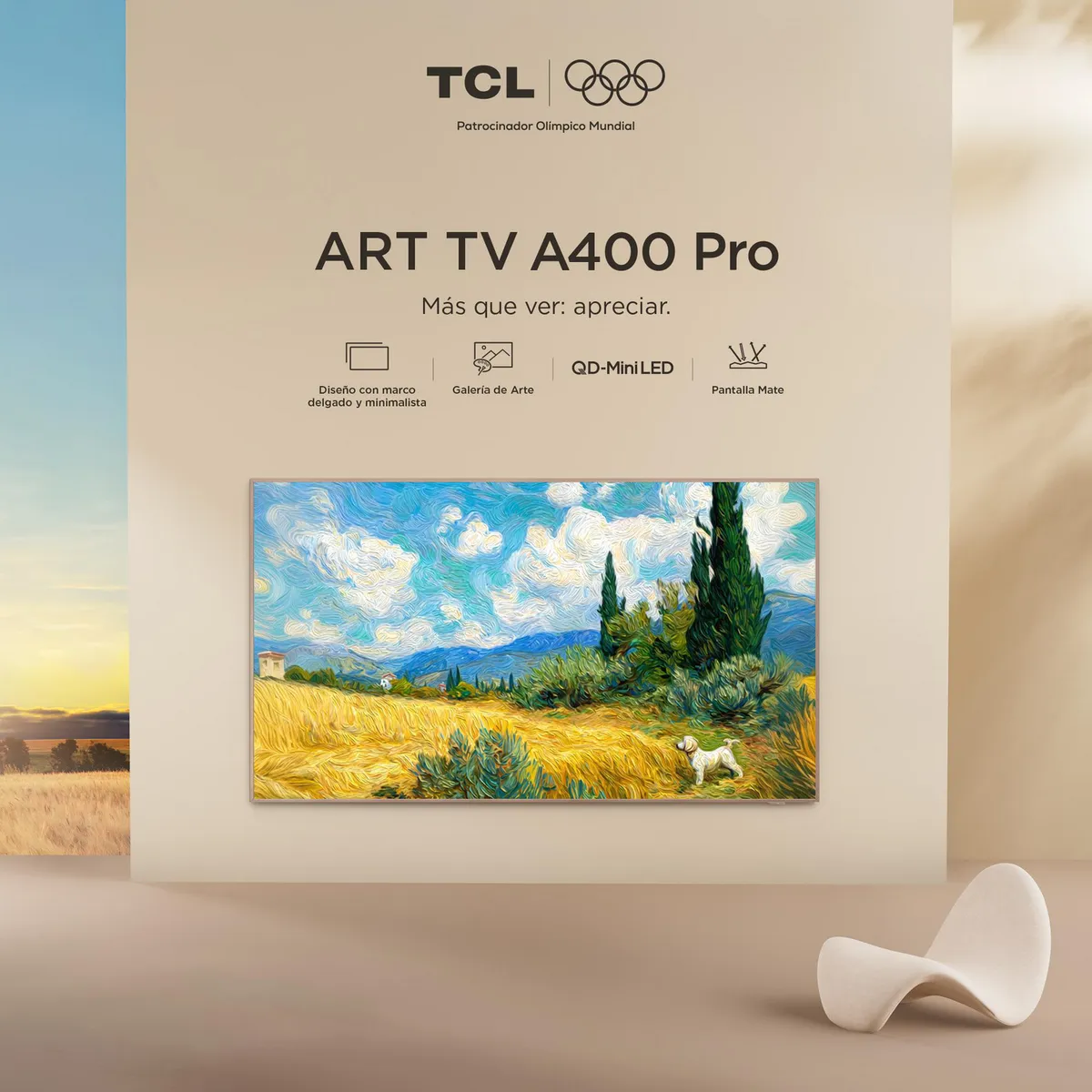 TCL - Televisor QLED 55 " 4K Ultra HD Google TV 55A400PRO