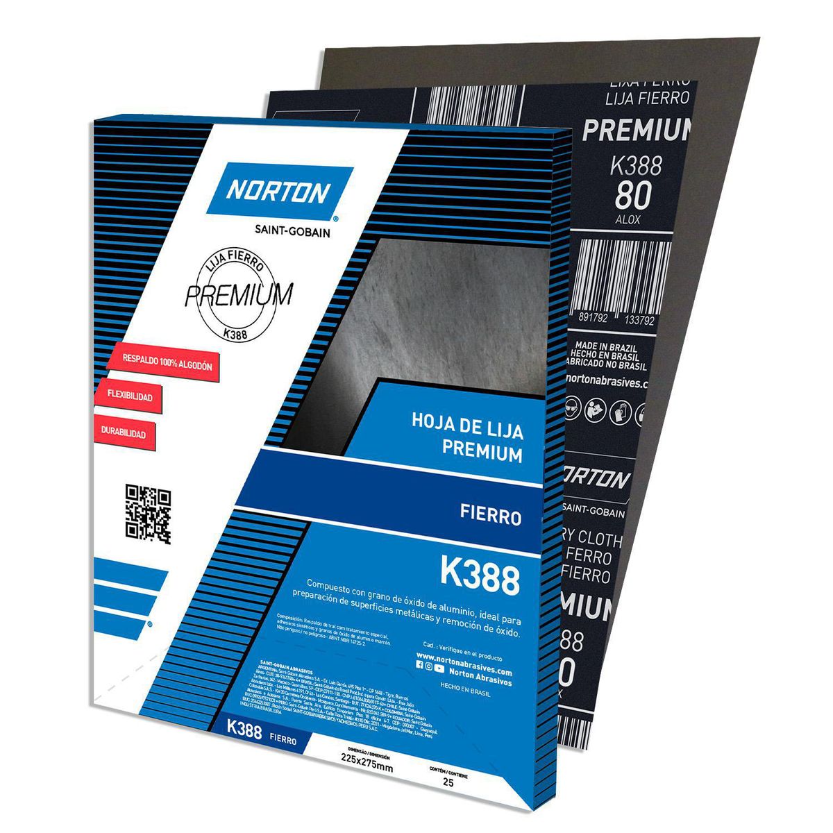 NORTON - Lija Agua y Seco A275 Grano 320