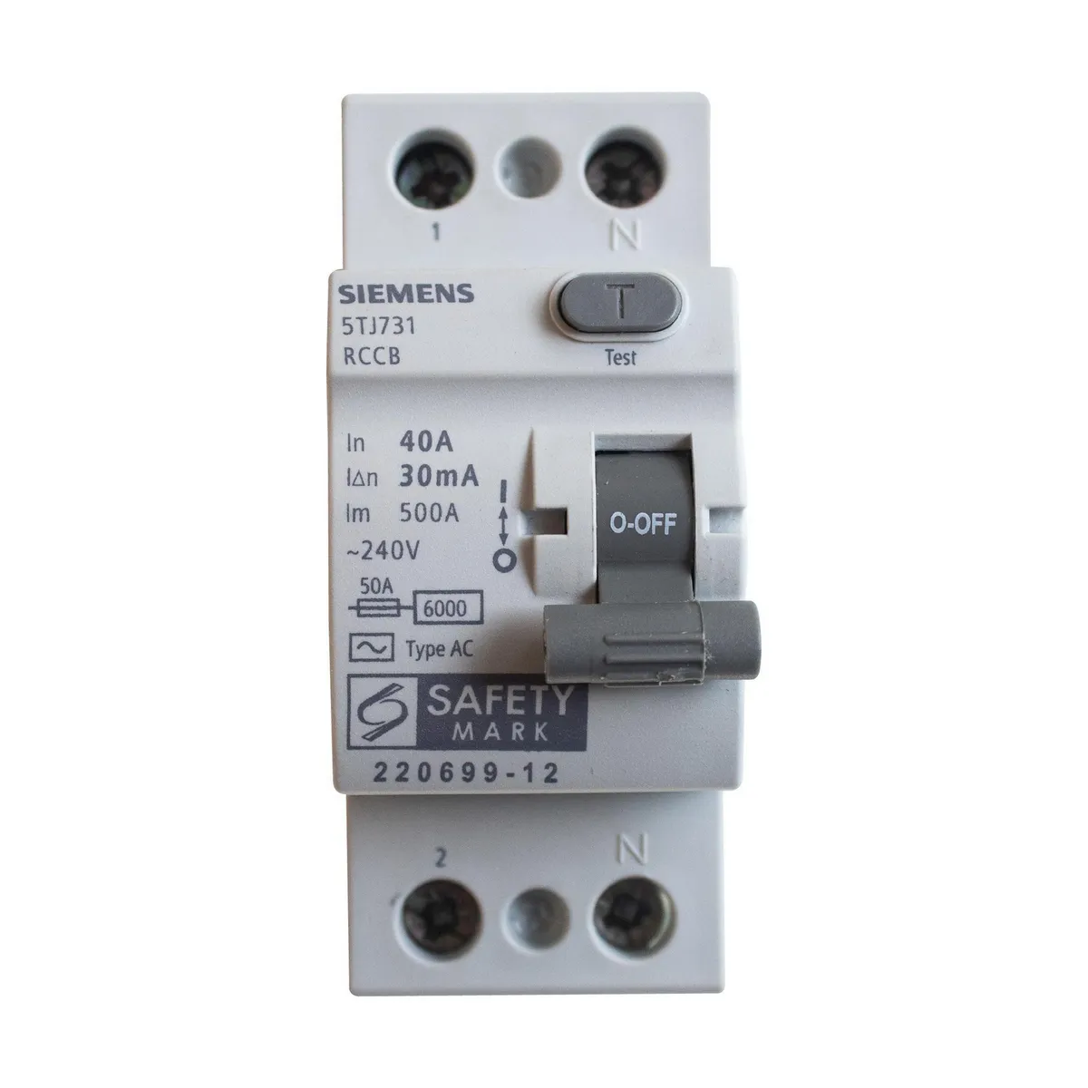 Interruptor Diferencial SIEMENS 2x25A 30mA Tipo AC Test IEC61008, marca SIEMENS - Foto Principal