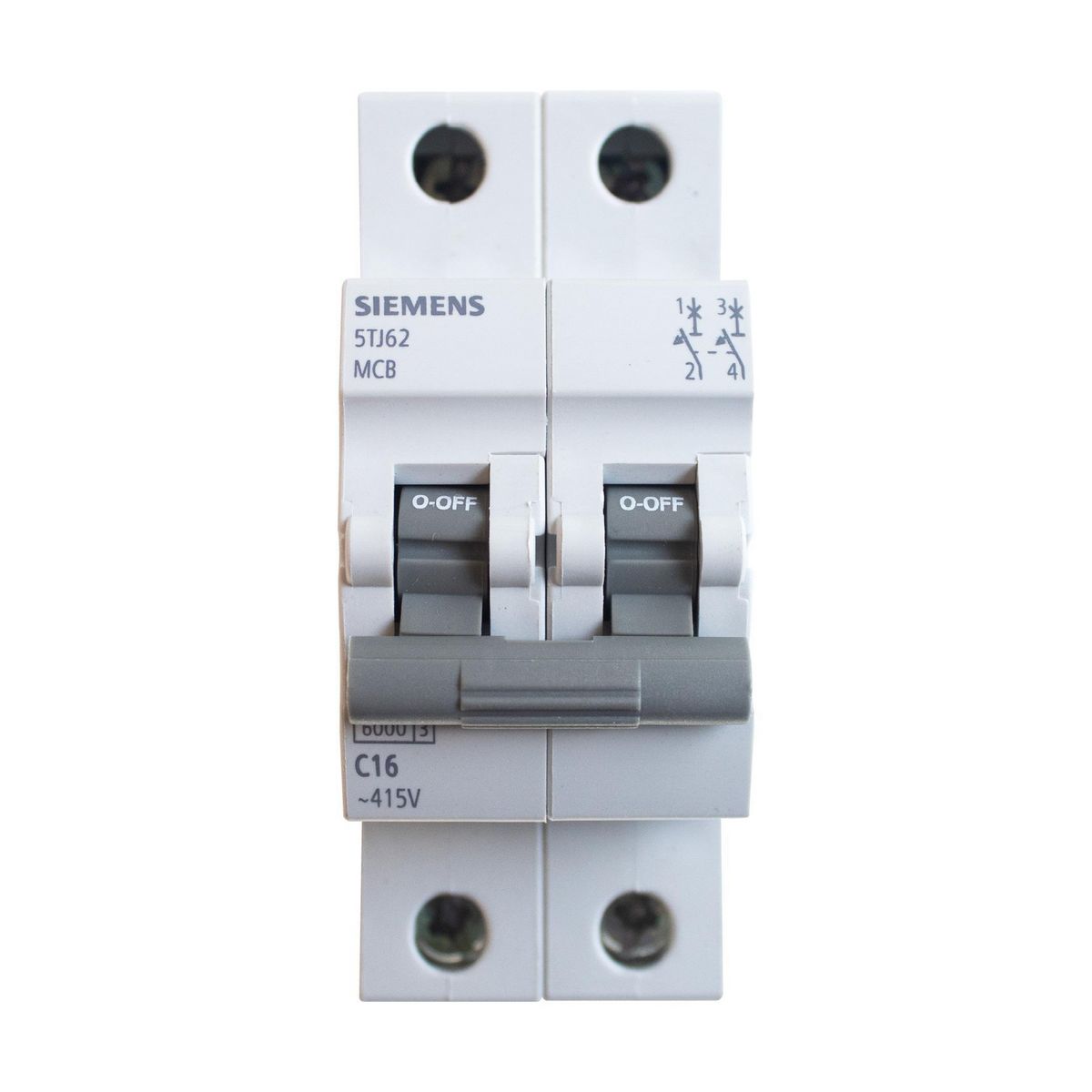 Interruptor Termomagnetico SIEMENS 2x16A 10Ka 220V CurvaC IEC60898, marca SIEMENS - Foto Principal