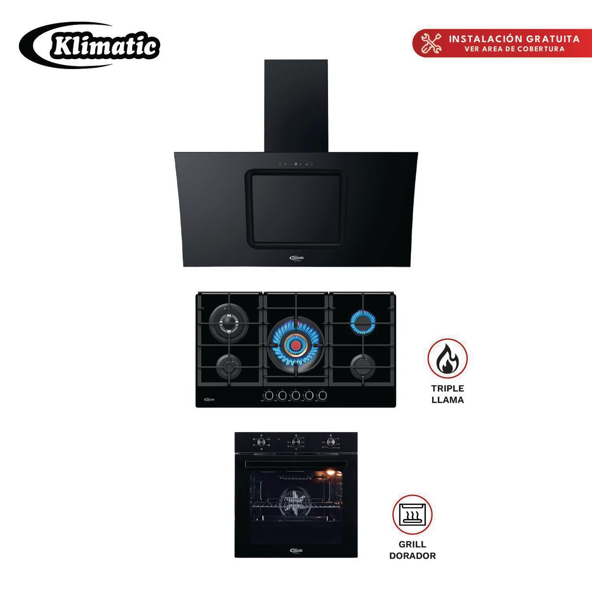 KLIMATIC - Combo de 3 Productos Vulcano 5 Kamba 90 y Essen