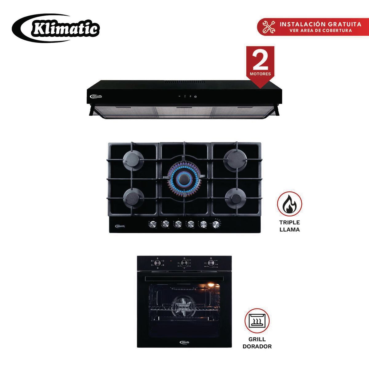 KLIMATIC - Combo de 3 Productos Trevi 90 Haarlem y Essen