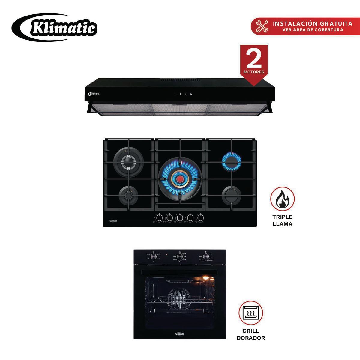 KLIMATIC - Combo de 3 Productos Vulcano 5 Haarlem y Essen