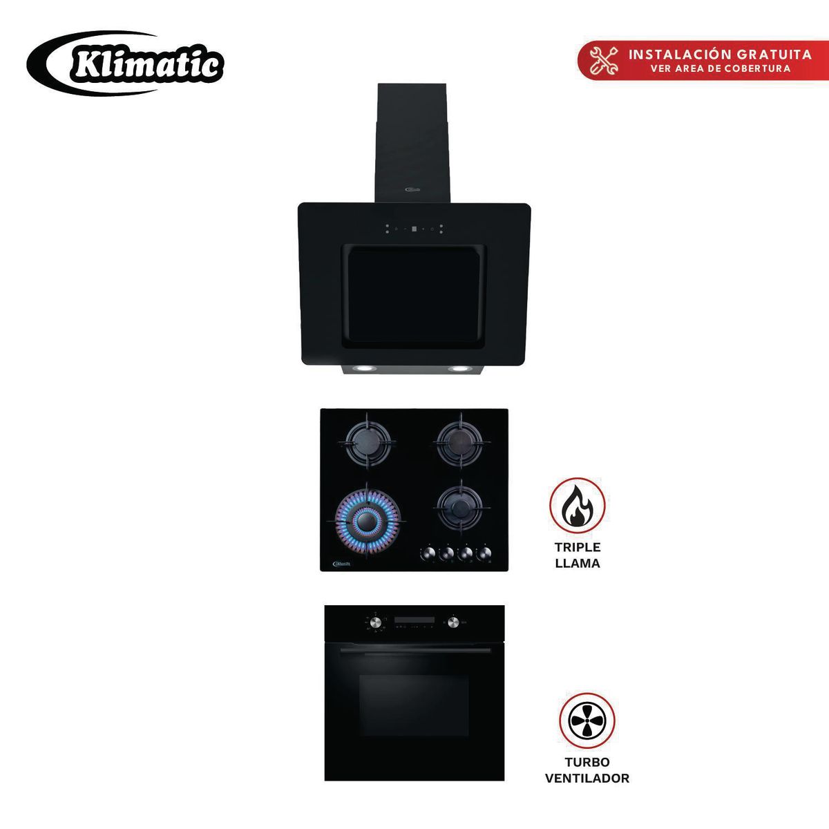 KLIMATIC - Combo de 3 Productos Nina 60 Aria y Bonn Black