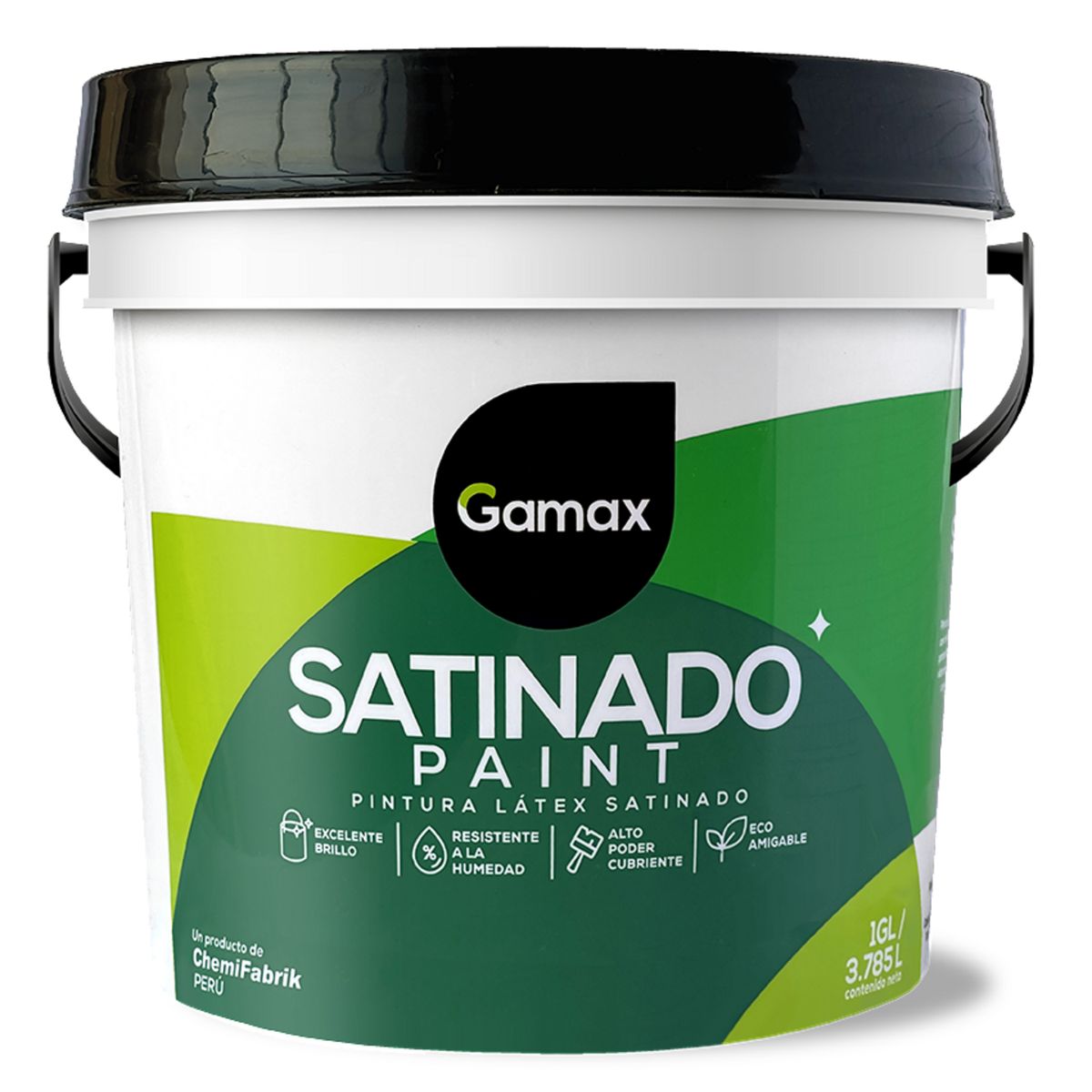 GAMAX - Latex Satinado Blanco Gamax 1 Galón