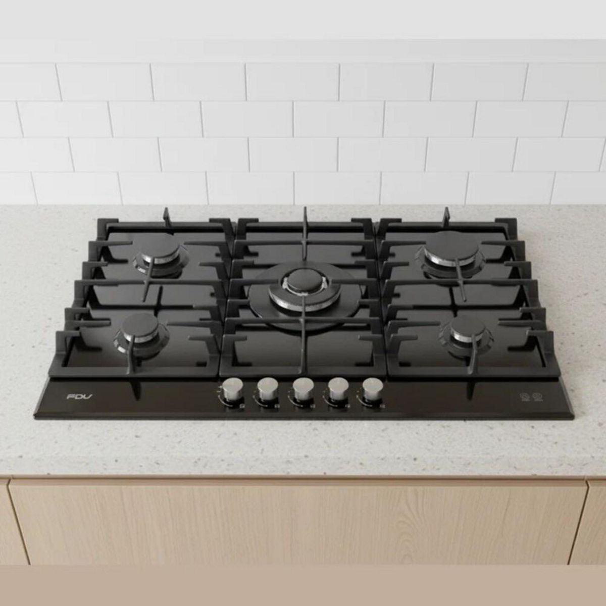FDV - Encimera FDV Chef Glass de 90 Centímetros a Gas Licuado de Petróleo