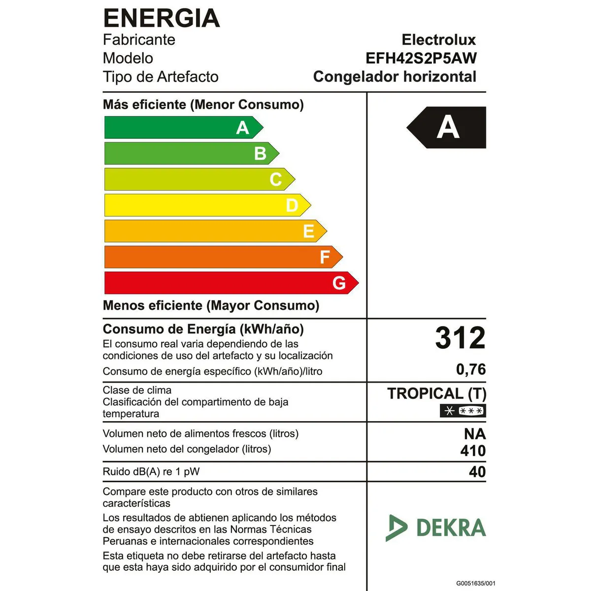 ELECTROLUX - Refrigeradora Nevera Frío Directo 410 Litros EFH42S2P5AW