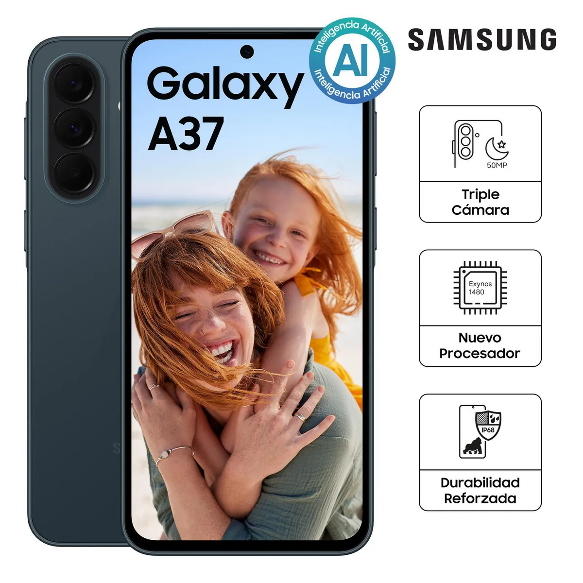 SAMSUNG - Galaxy A37 5G 256GB Gray