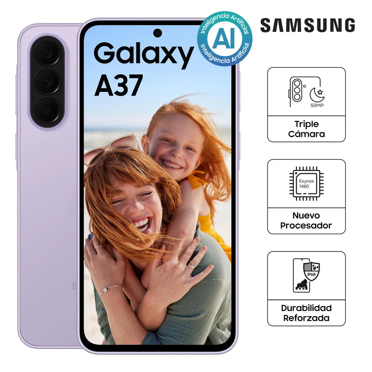 SAMSUNG - Galaxy A37 5G 256GB Gray