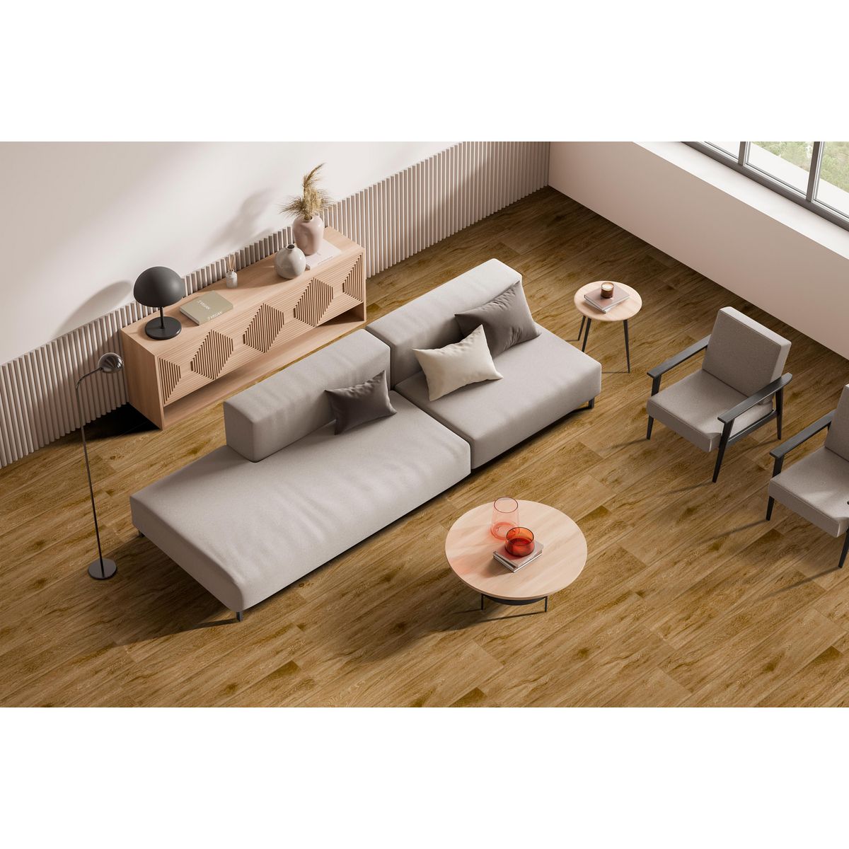 CELIMA - Gres Madera II Castaño 19.5 x 120 cm Exterior 1.40 m²