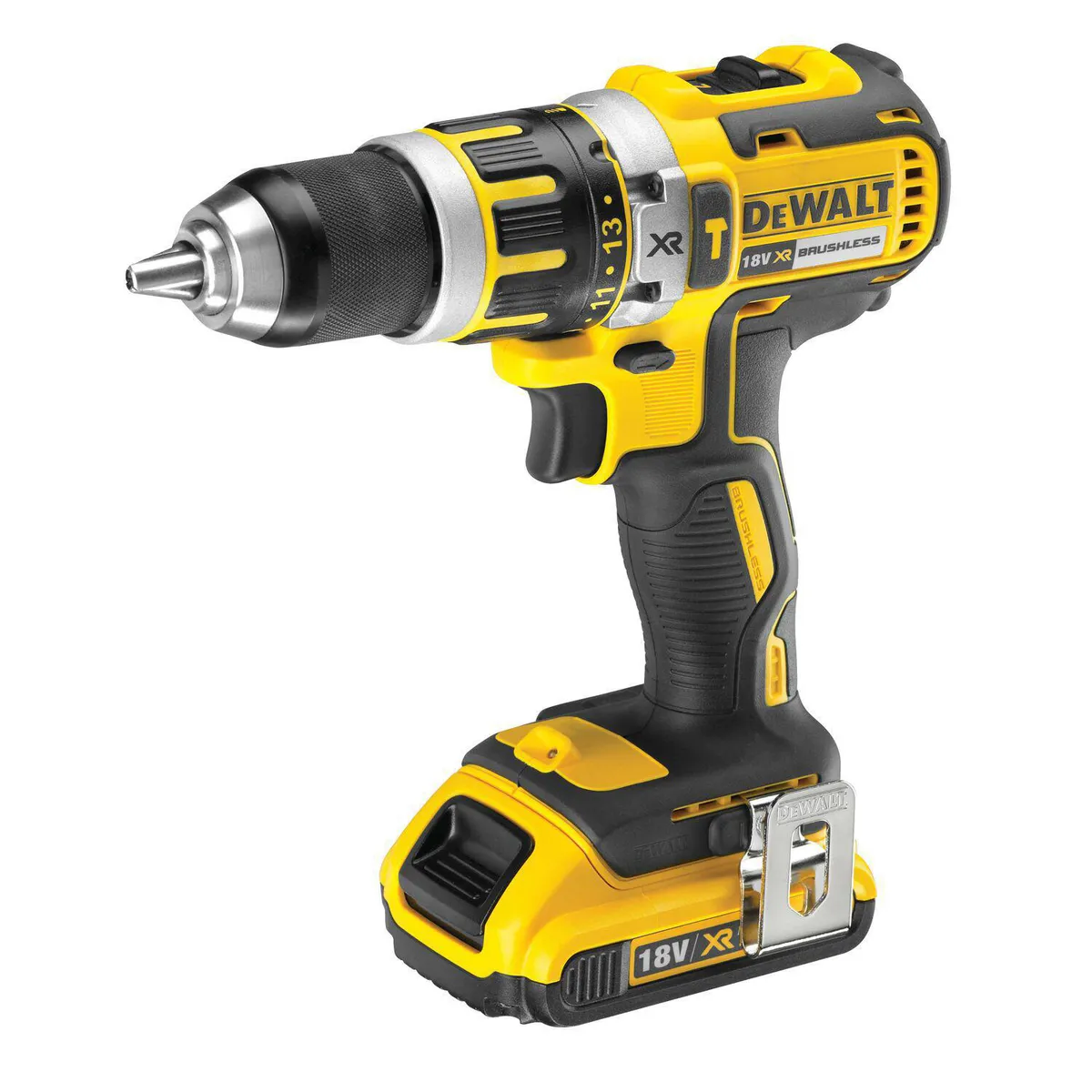 DEWALT - Taladro Percutor 20V + Atornillador de Impacto Inalámbrico 20V + 2 Baterías + Cargador DCK250