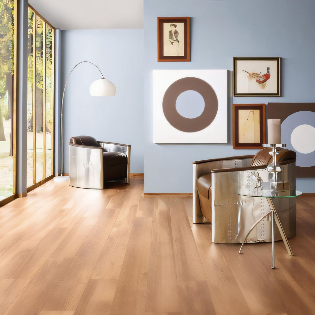 - Piso Laminado Acero Natural Marrón 2.4m2