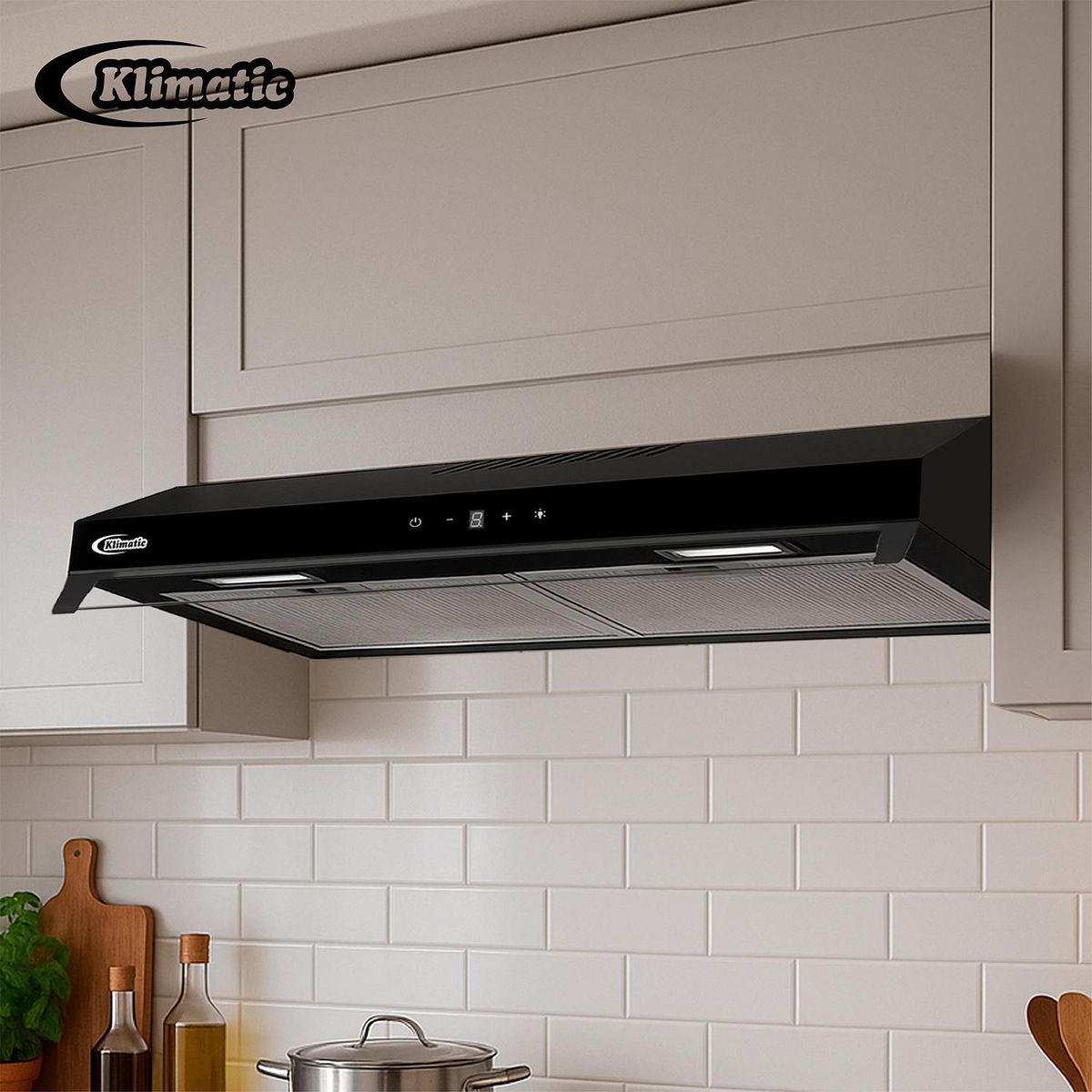 Klimatic - COMBO ENCIMERA A GAS AOSTA60 + CAMPANA VENTO BK PLUS 60CM