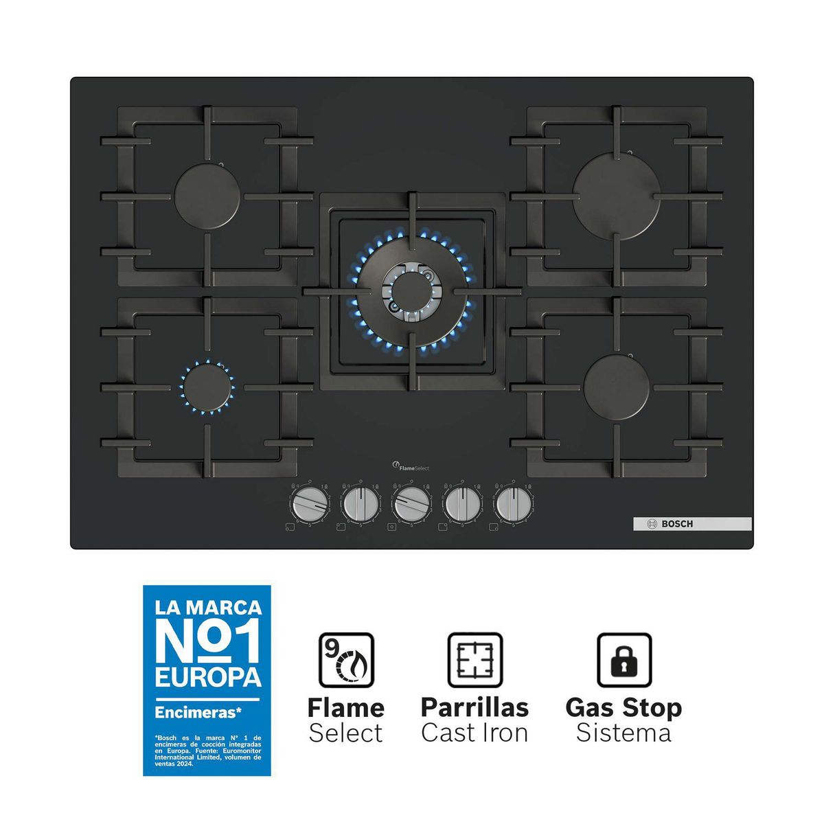 BOSCH -  Gas 5 Platos PPQ7A6I40