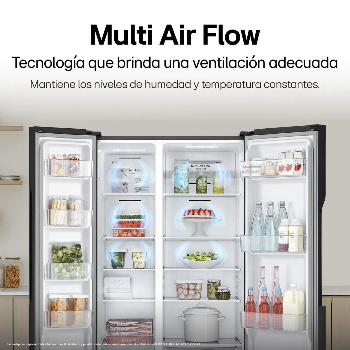 LG - Refrigeradora Side by Side No Frost 509 Litros GS51MPD