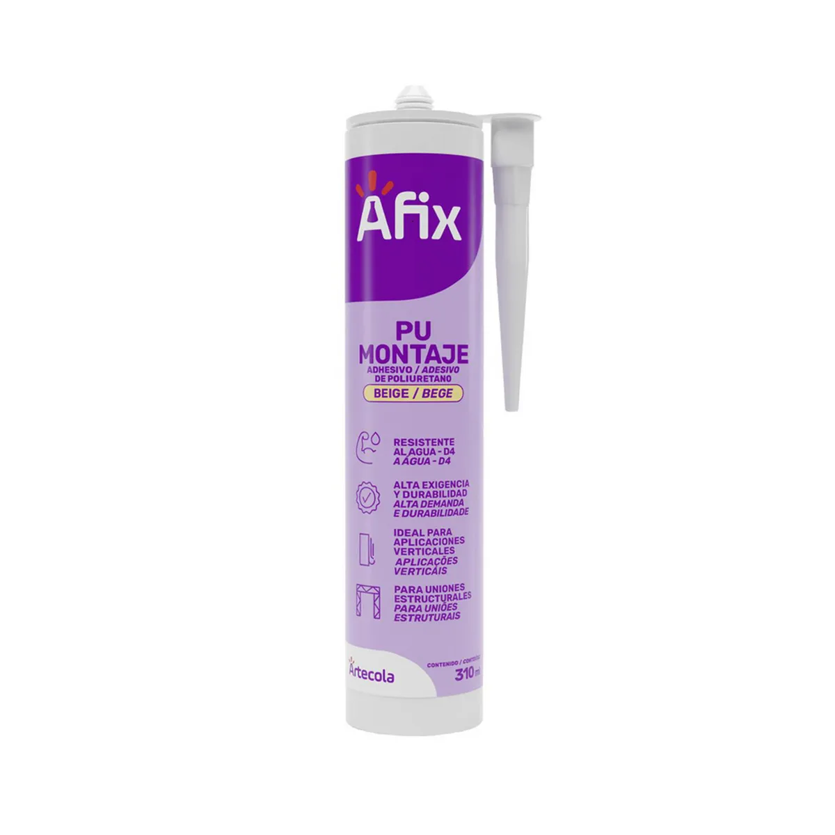 Adhesivo de Poliuretano para Madera Afix 310 ml, marca AFIX - Foto Principal