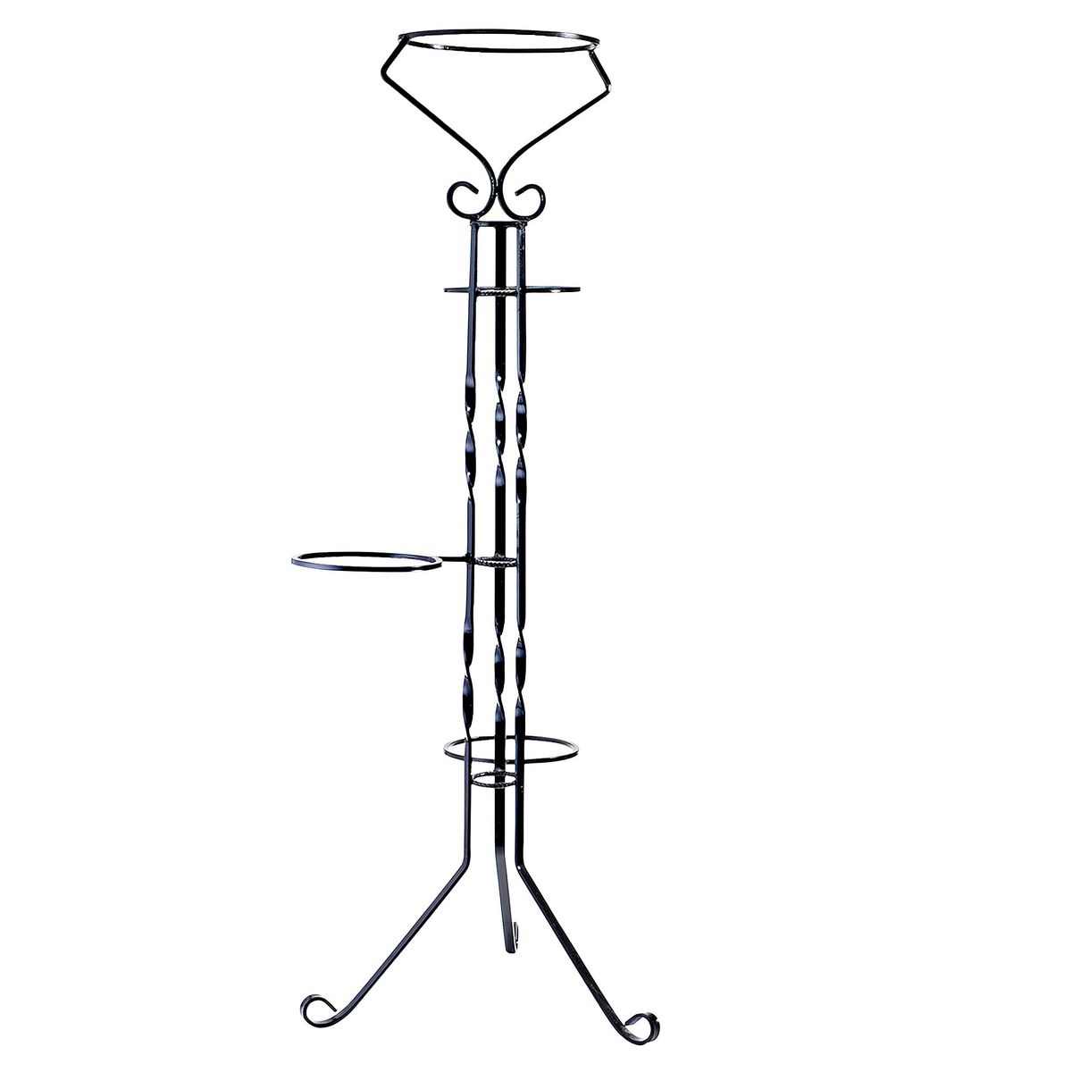 GENERICO - Arbolito Porta Macetas Colonial Color Negro 40x103cm