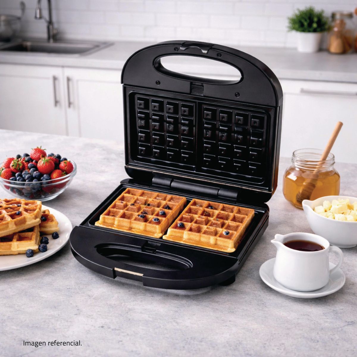 Sandwichera Color Negro Modelo SI-700NRI, marca INDURAMA - Foto 2