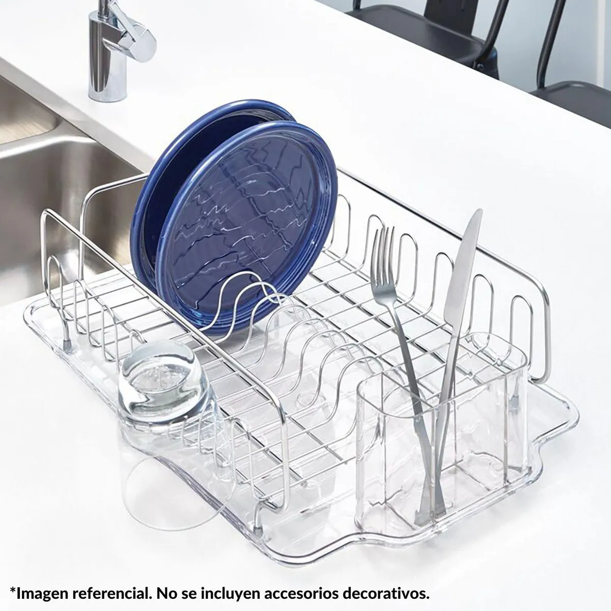 INTERDESIGN - Escurridor de Platos con Portacubiertos