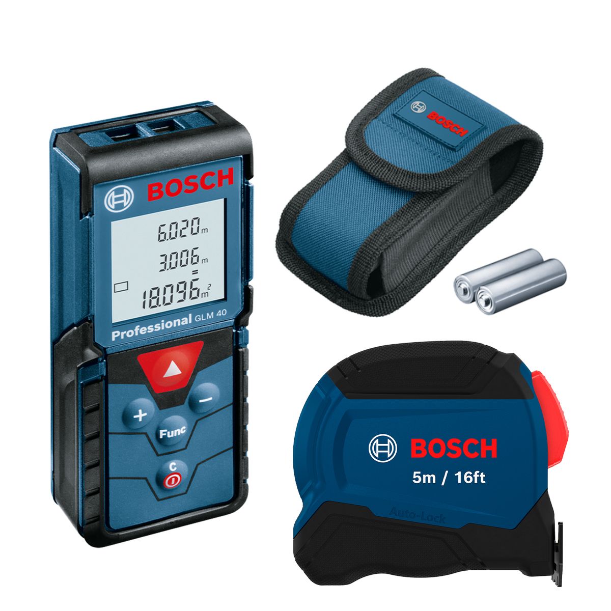 Medidor Laser 40M + Wincha 5M + Estuche, marca Bosch - Foto Principal