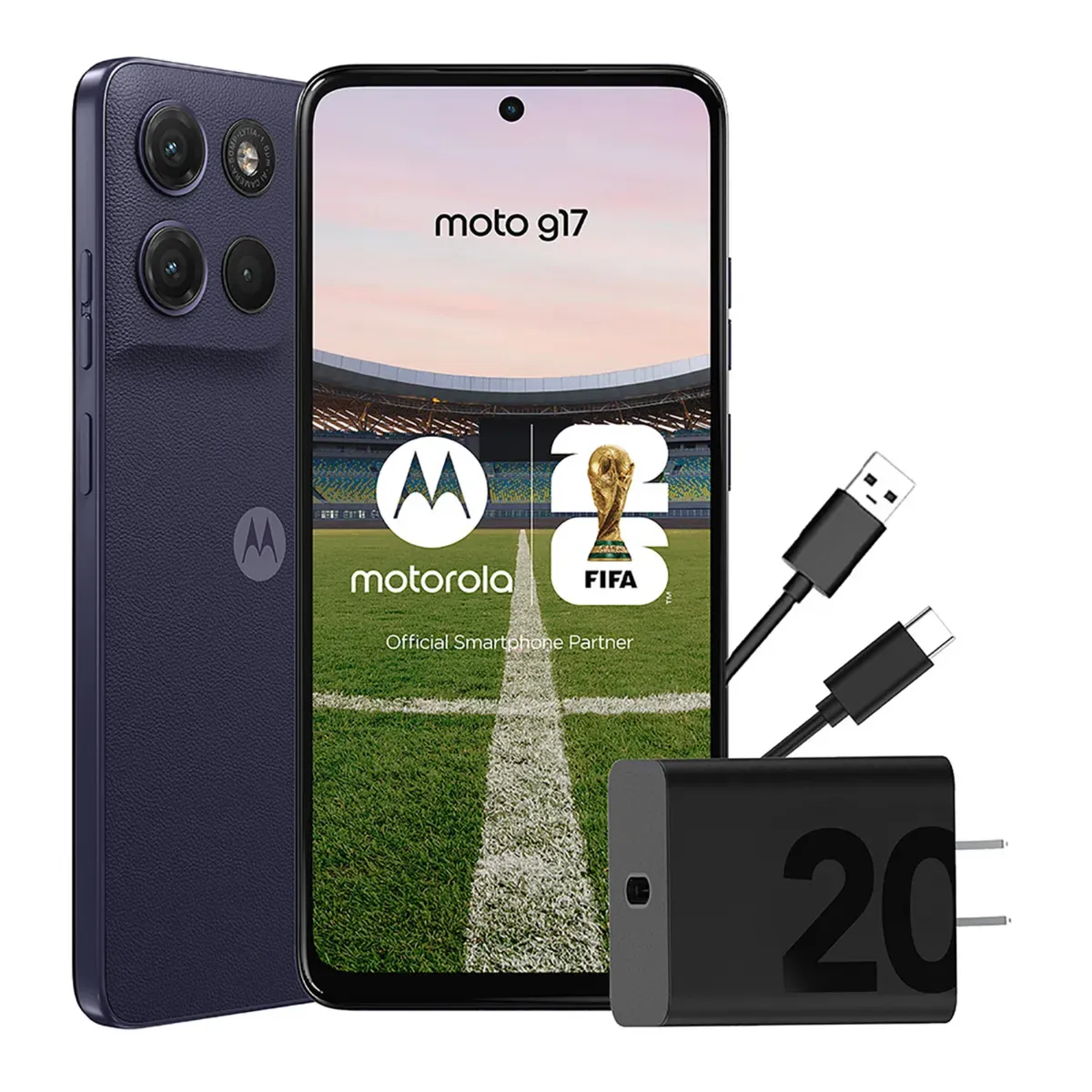 Celular Moto G17 4+128 GB Arándano, marca MOTOROLA - Foto Principal
