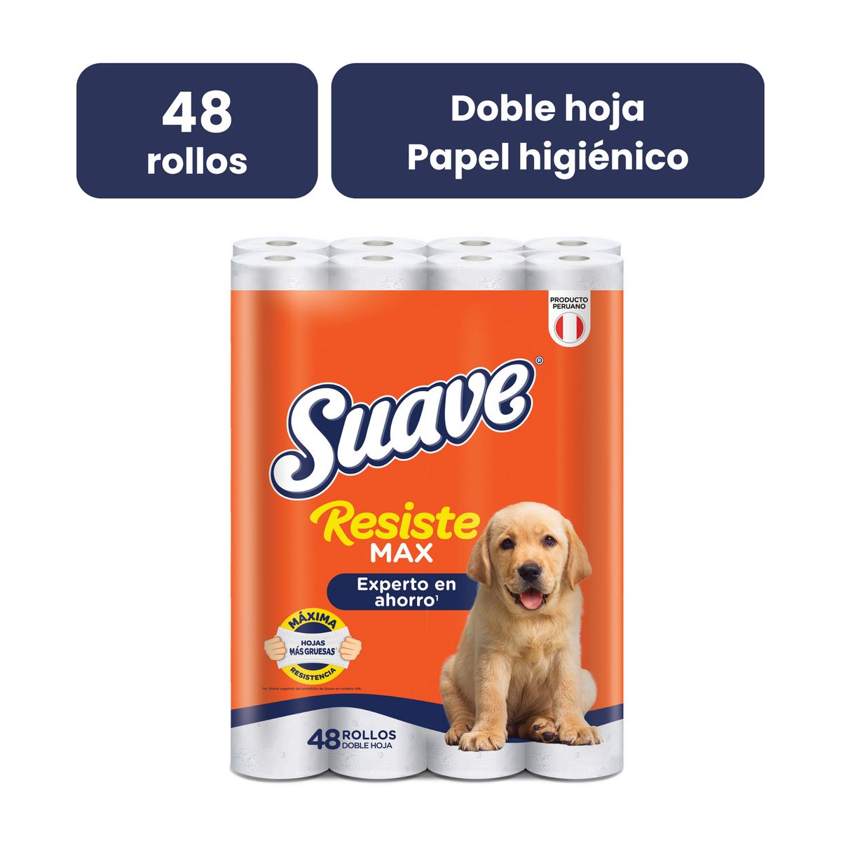 Papel Higiénico Suave Resistemax Doble Hoja 48 Rollos, marca SUAVE - Foto Principal