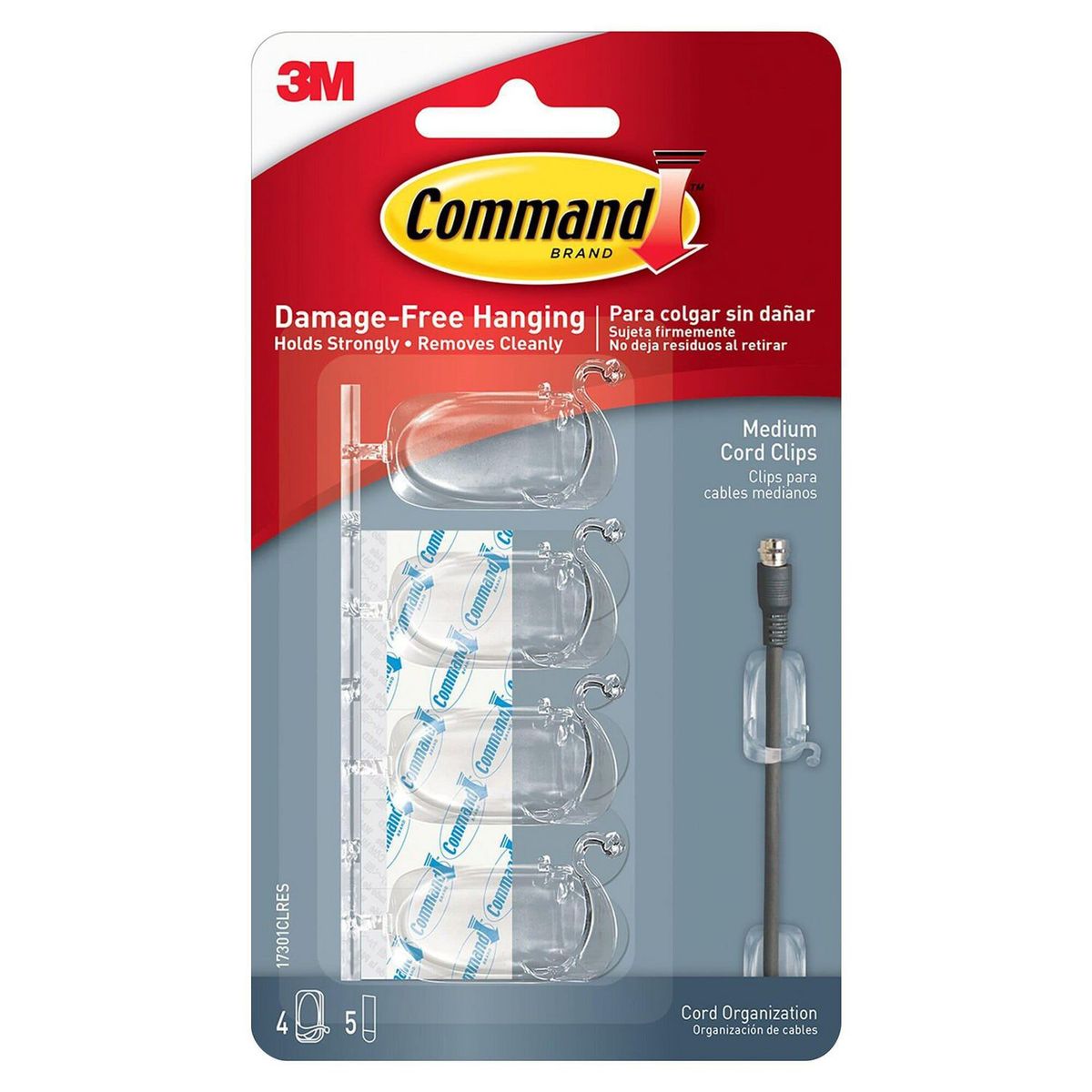 3M - Gancho 3M Clear para Cables