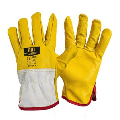 Guantes de Seguridad de Cuero Driver Amarillo
