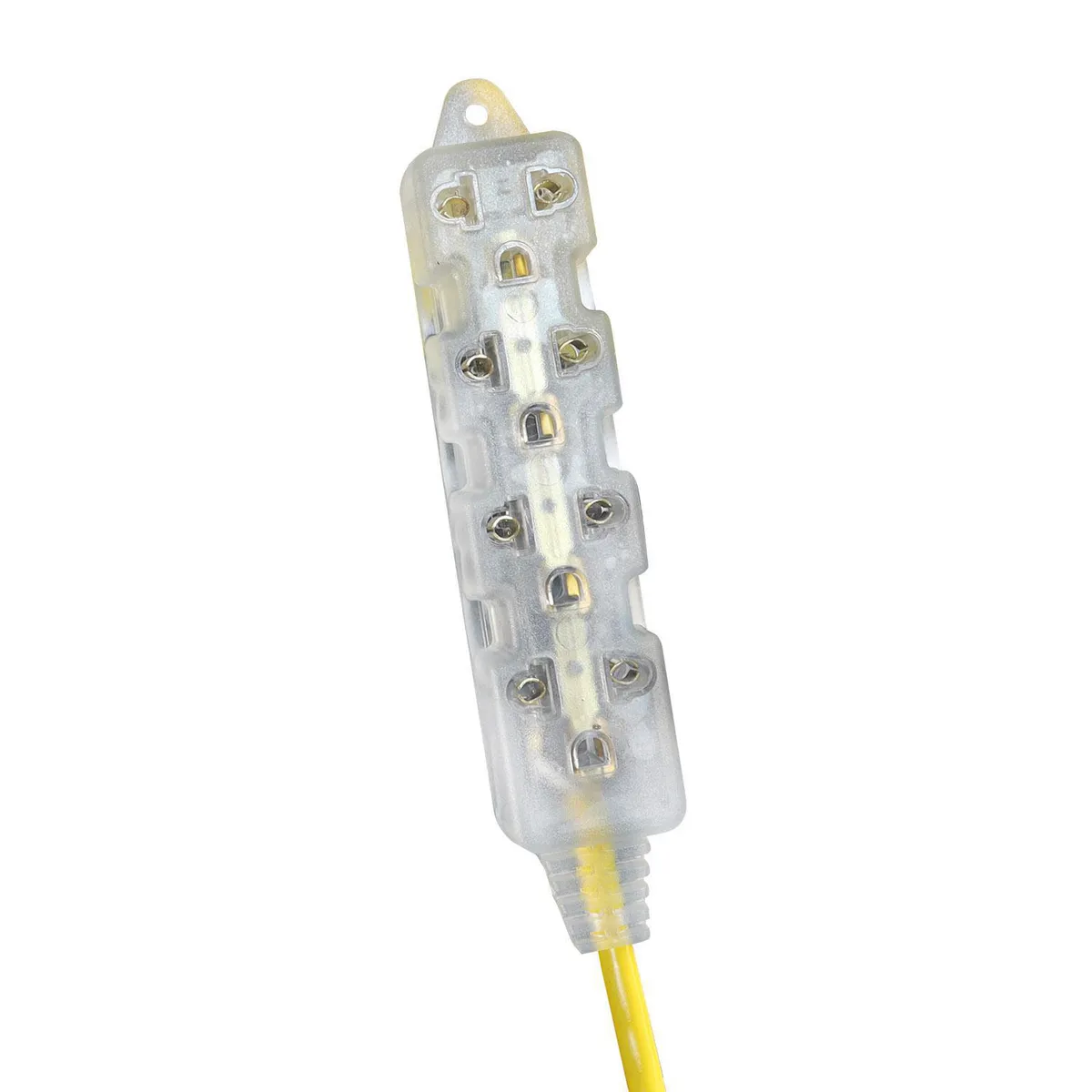 OPALUX - Extensión Amarilla 4 Tomas Transparente