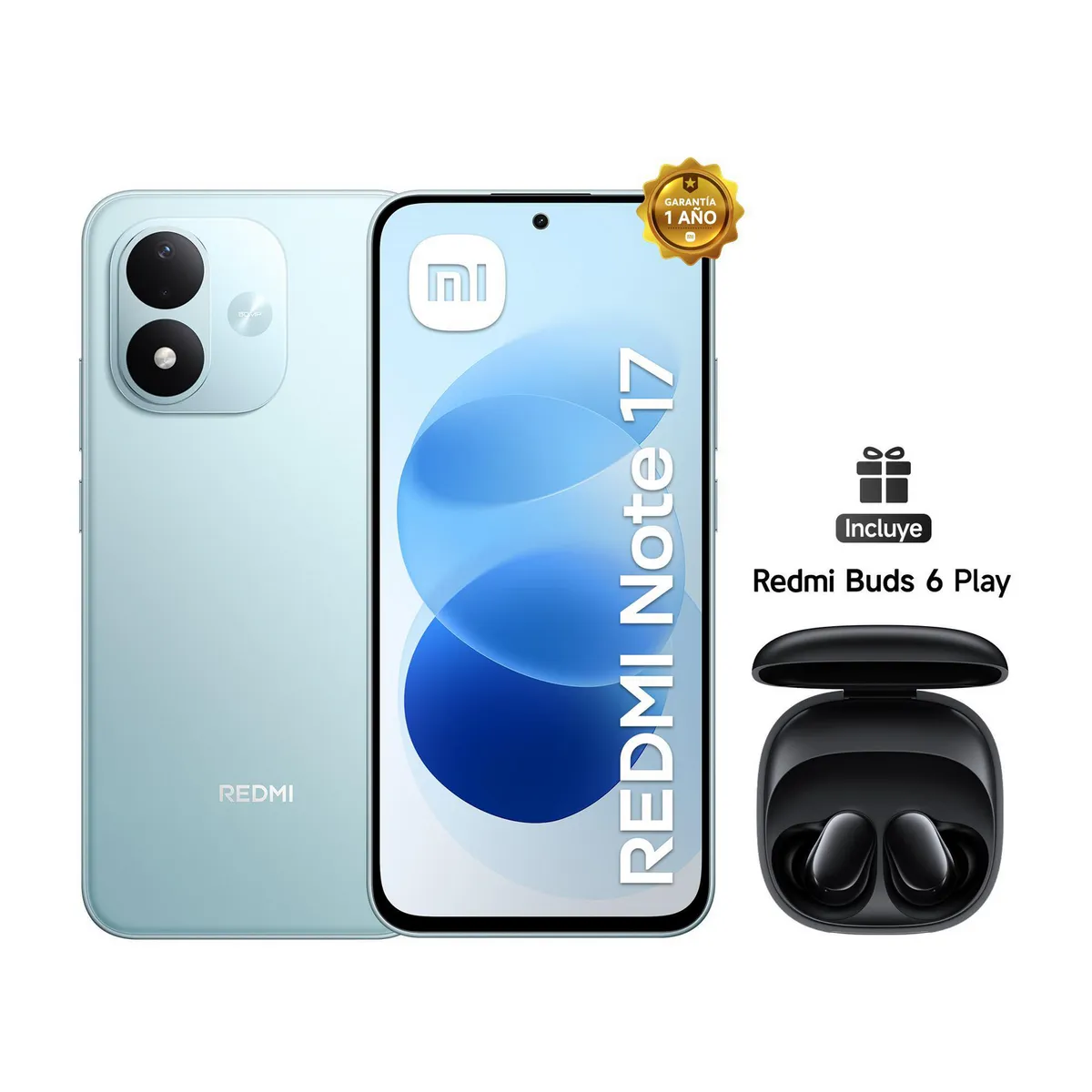 XIAOMI - Celular REDMI Note 17 Sky Teal 6G RAM 256G ROM + REDMI Buds 6