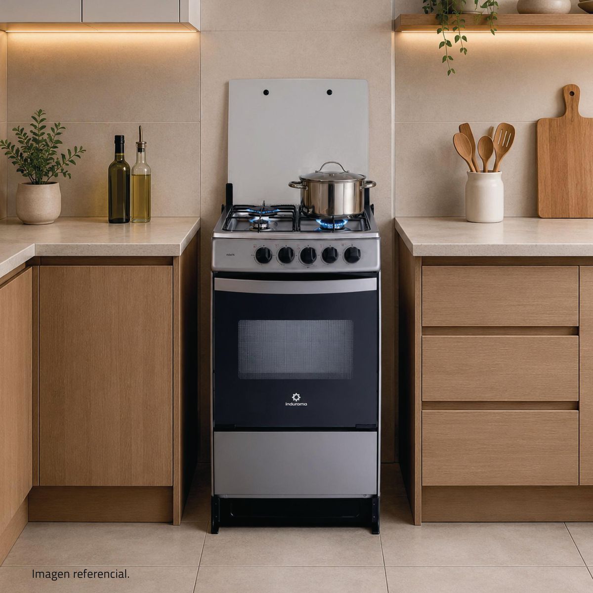 INDURAMA - Cocina Dublin Gris C20 Per 4 Hornillas