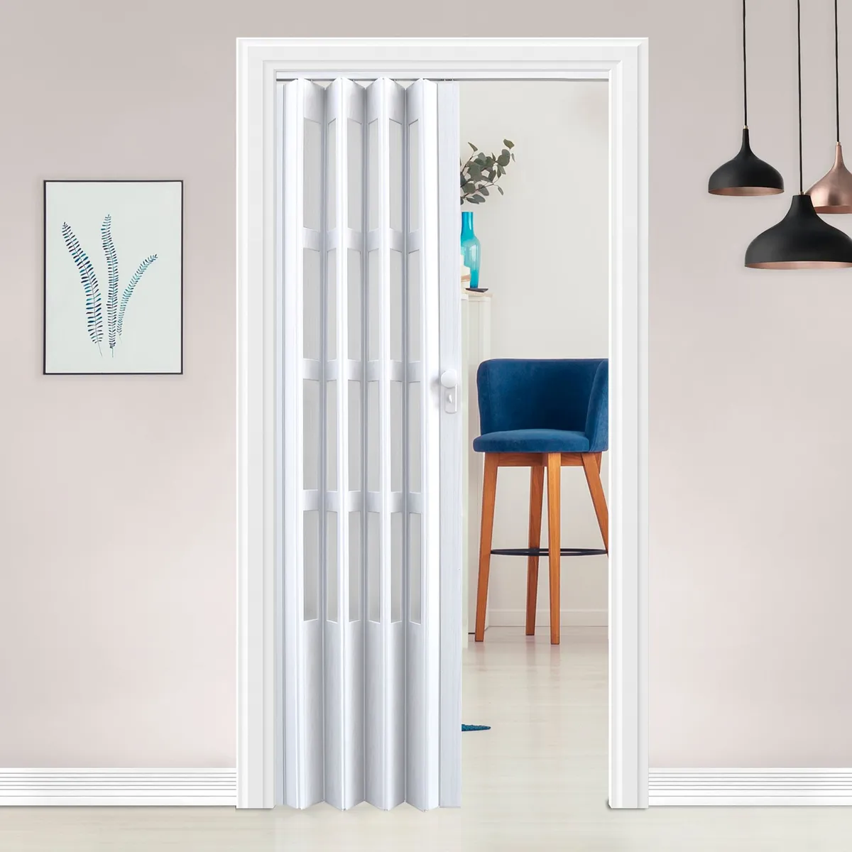 HOGGAN - Puerta Plegable Lugano Blanca 90x200cm
