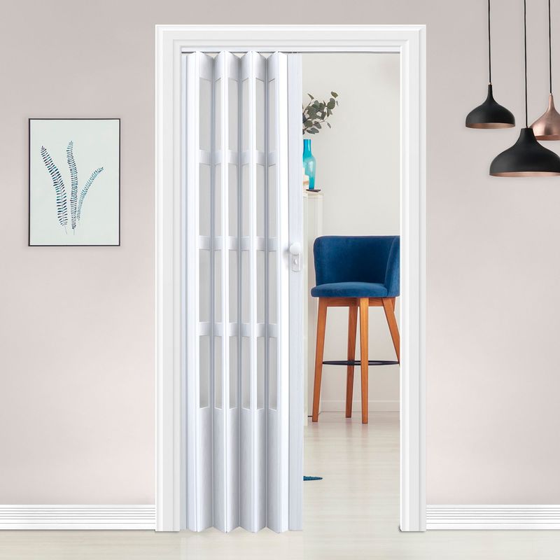 HOGGAN - Puerta Plegable PVC Lugano Blanca 90x200