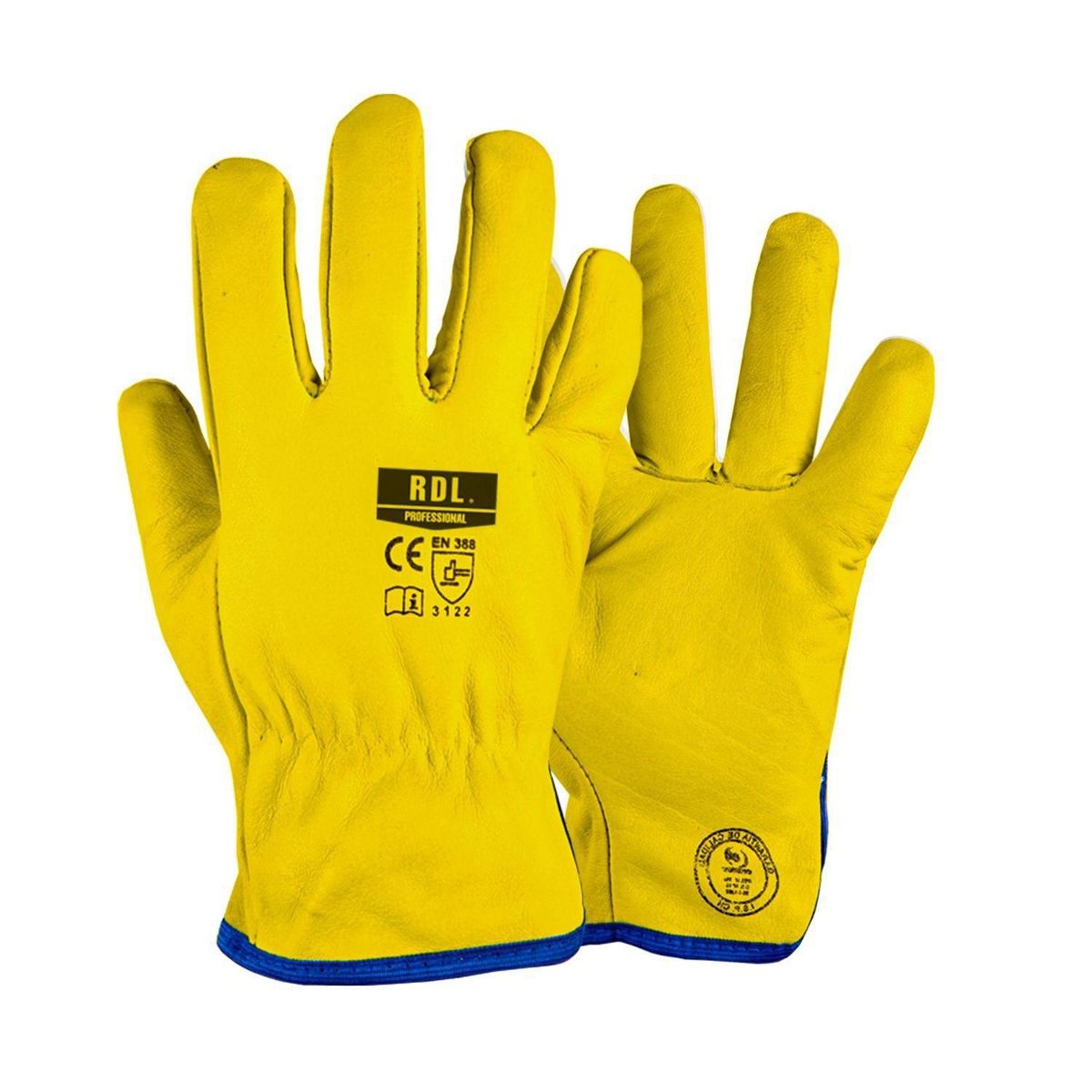 RDL - Guantes de Seguridad de Cuero Supervisor Amarillo