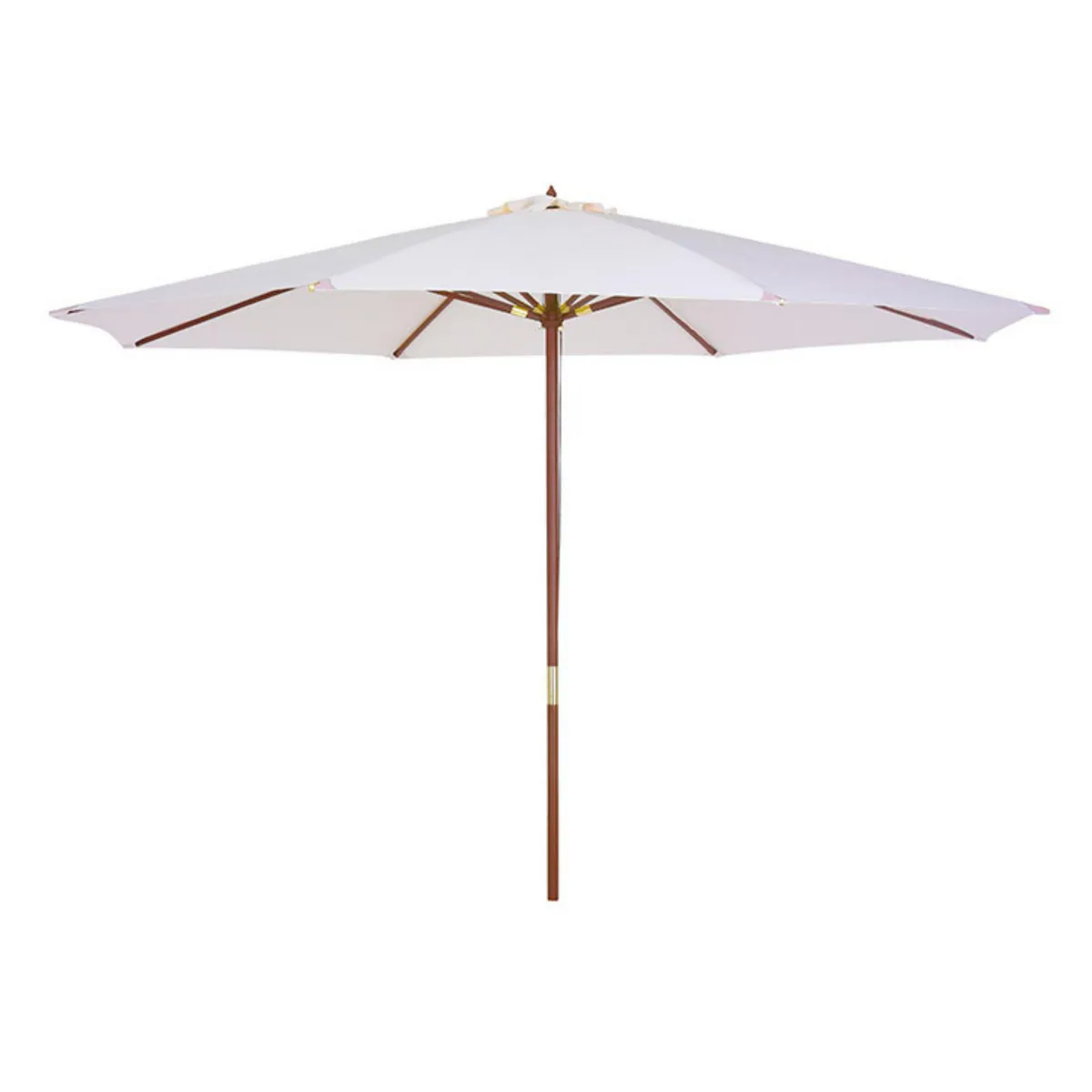 JUST HOME COLLECTION - Sombrilla para Terraza de Madera Blanca 4m - No incluye base