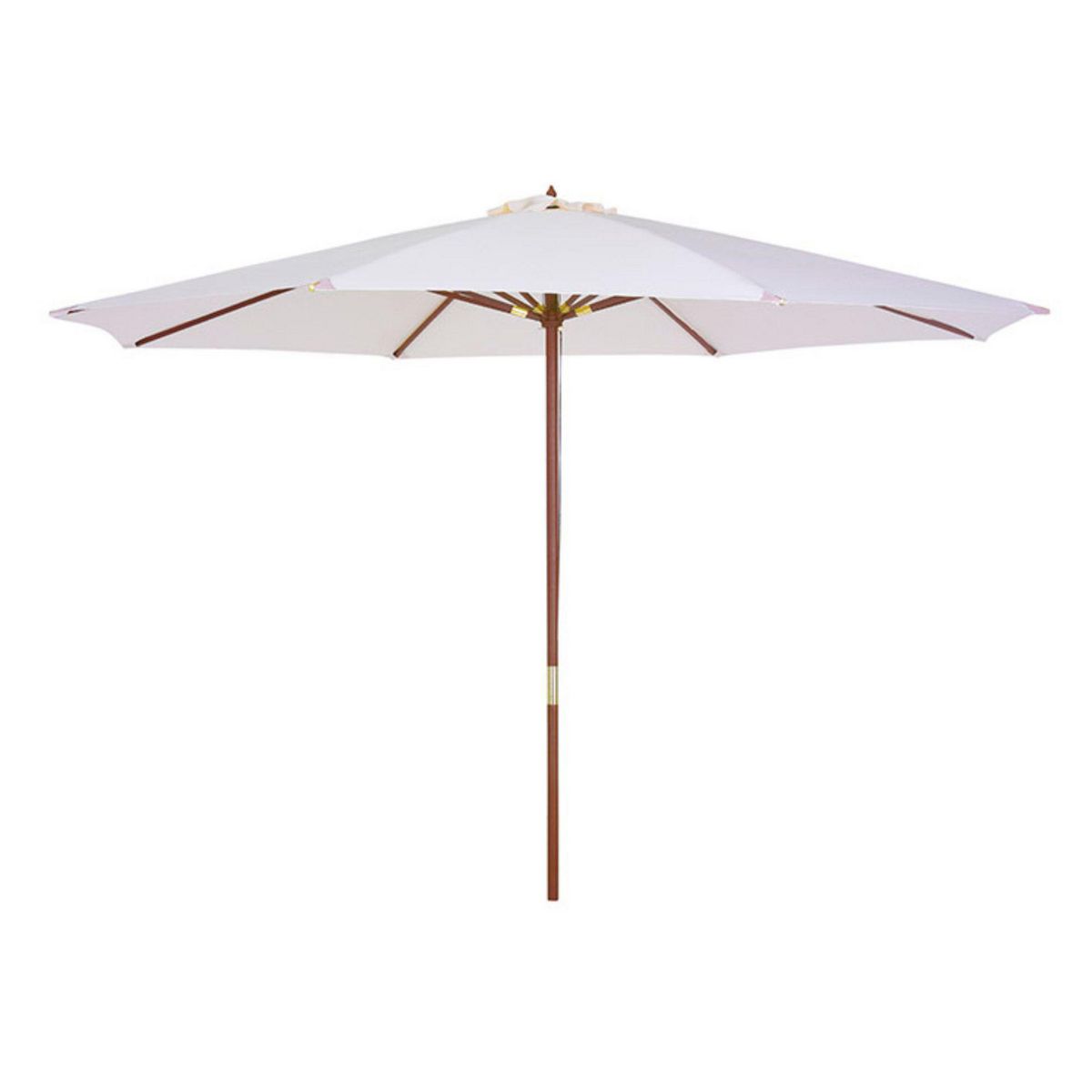 JUST HOME COLLECTION - Sombrilla para Terraza de Madera Blanca 4m - No incluye base