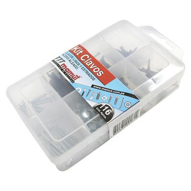 Kit Clavos de Acero Aleado x 116 unid