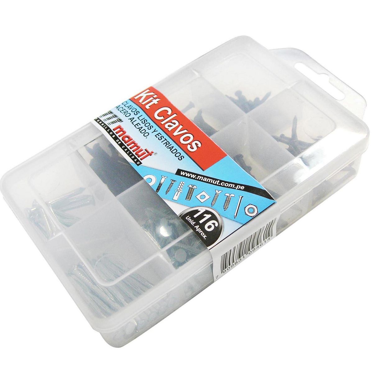 MAMUT - Kit Clavos de Acero Aleado x 116 unid