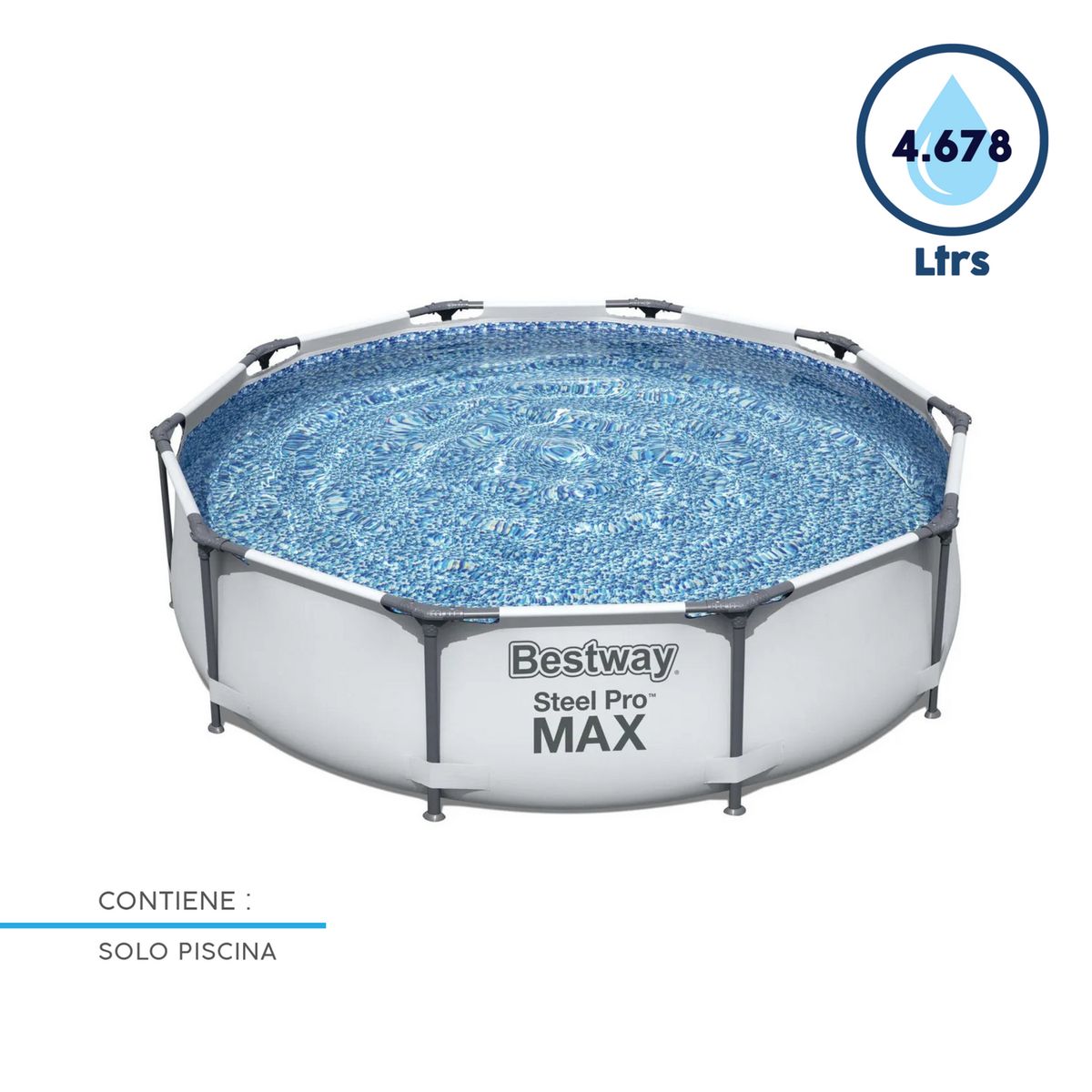 BESTWAY - Piscina Estructural 305x76cm Redonda Pro Max