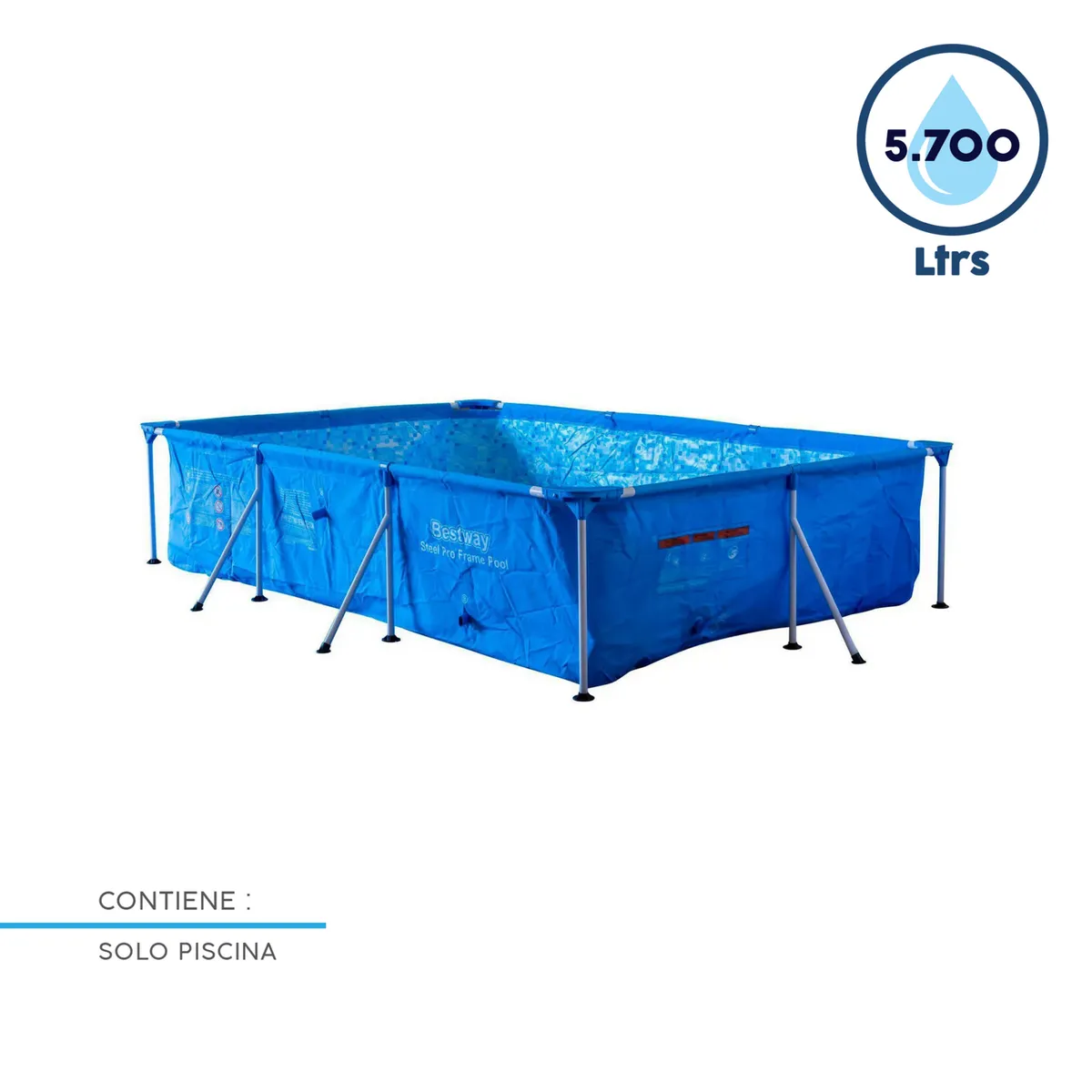 BESTWAY - Piscina Estructural Rectangular Bestway 400x211x81cm 5700lt