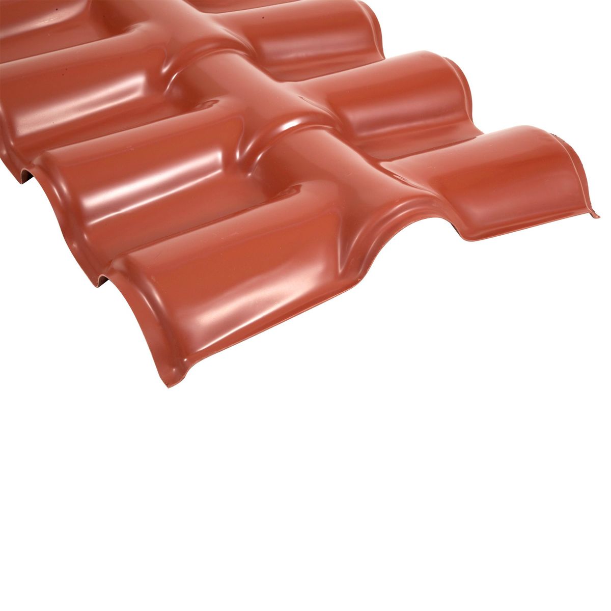 FIBRAFORTE - Cumbrera Polipropileno 0.76x0.6mx1.10mm Tejaforte Rojo