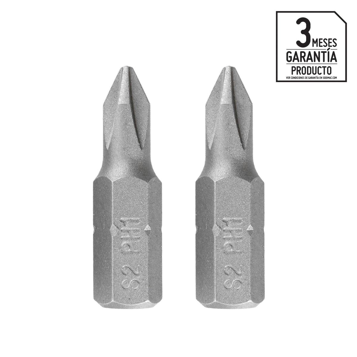 BAUKER - Punta Phillips #1 25 mm 2 Piezas Bauker