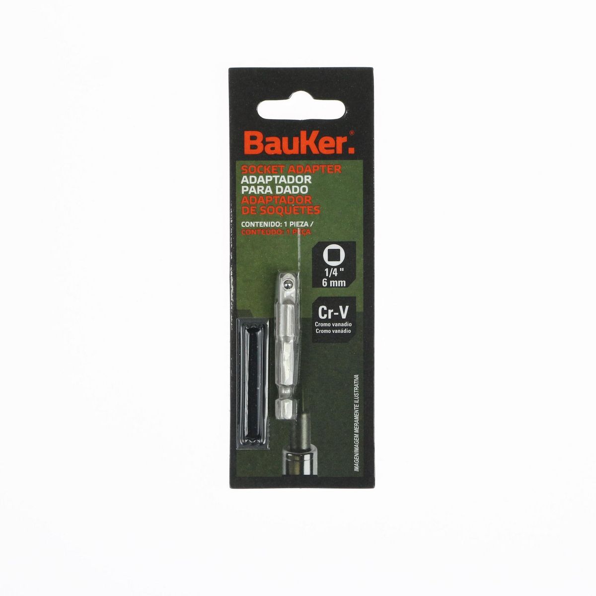 BAUKER - Adaptador Para Dado 1/4" Bauker
